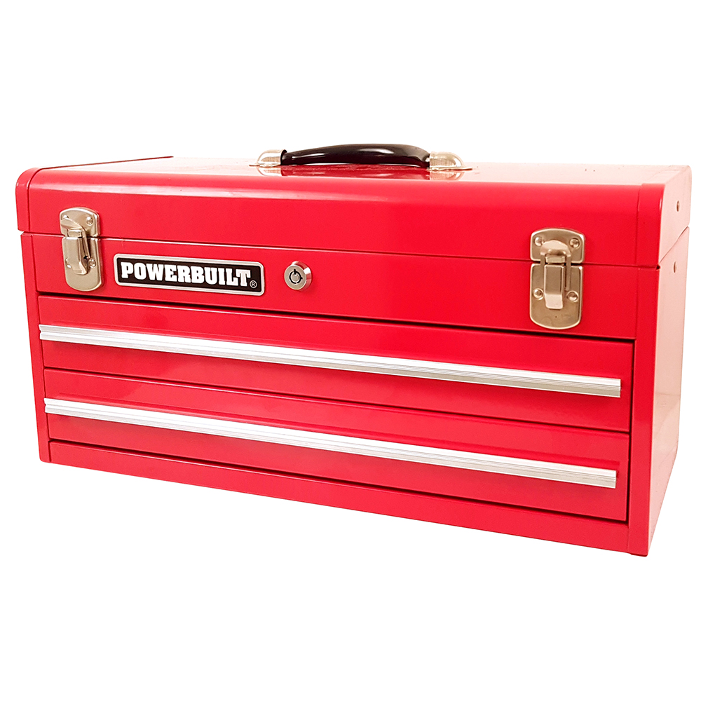 20” Steel Portable Toolbox with 2 Drawers - Powerbuilt Tools