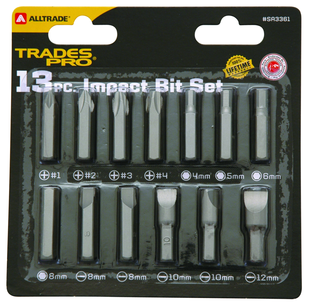 13pc Impact Bit Set - Powerbuilt Tools